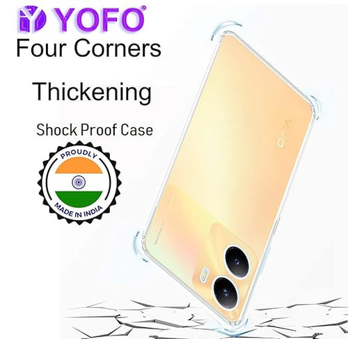YOFO Back Cover for Vivo Y56 (5G) (Silicone|Transparent|Camera Protection) (SALE)