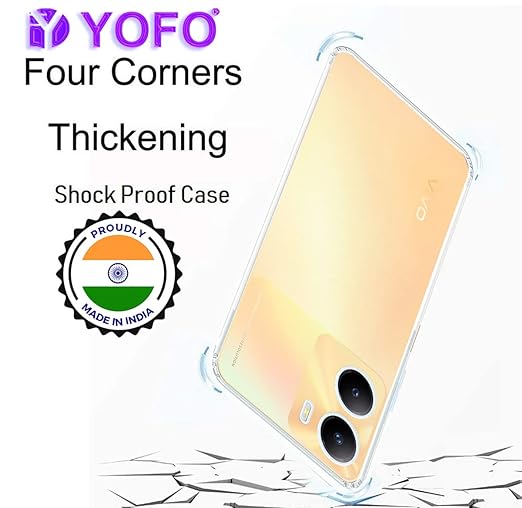YOFO Back Cover for Vivo Y56 (5G) (Silicone|Transparent|Camera Protection)