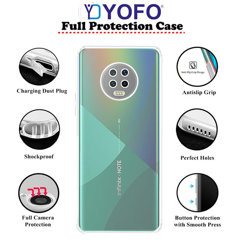 YOFO Silicon Back Cover Case for Infinix Note 7