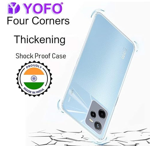 YOFO Back Cover for Realme Nazro 50A Prime (Silicone|Transparent|Camera Protection)
