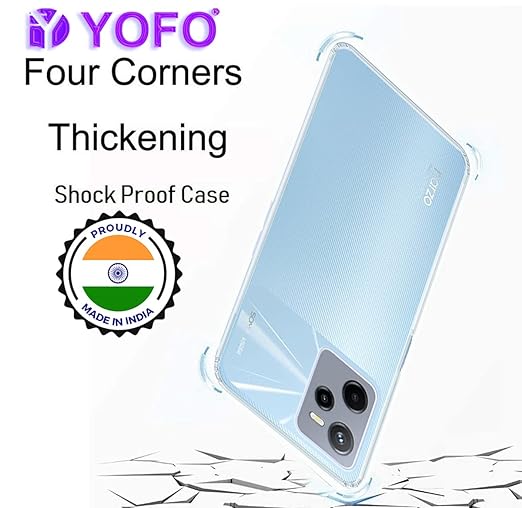 YOFO Back Cover for Realme Nazro 50A Prime (Silicone|Transparent|Camera Protection)