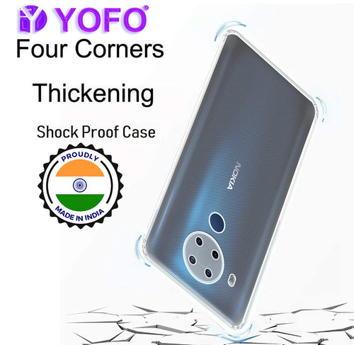 YOFO Back Cover for Nokia 5.4 (Flexible|Silicone|Transparent|Anti Dust Plug|Camera Protection)