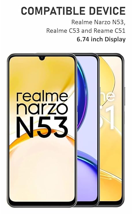 Edge to Edge Tempered Glass for Realme Narzo C53 / N53