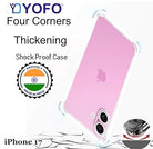 YOFO Transparent Back Cover for Apple iPhone 17
