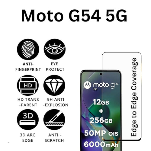 Edge to Edge Tempered Glass for Moto G54 5G