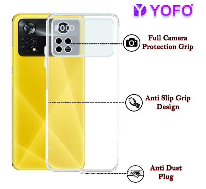YOFO Transparent Back Cover for Poco X4 Pro (5G)