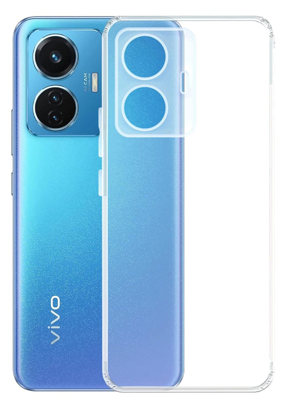 YOFO Back Cover for Vivo T1 (44W) / iQOO Z6 (Silicone|Transparent|Camera Protection)