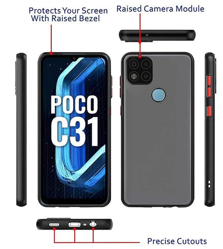 YOFO Smoke Back Cover for Poco C31