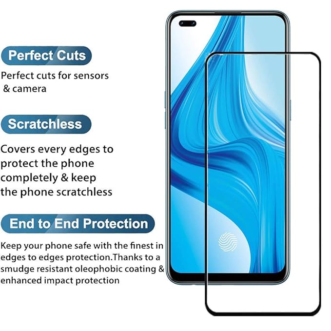 Edge to Edge Tempered Glass for Oppo F17 Pro