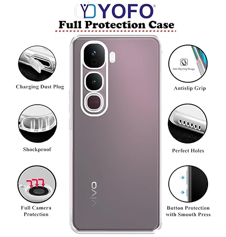 YOFO Silicon Back Cover Case for Vivo Y400 Pro (5G)
