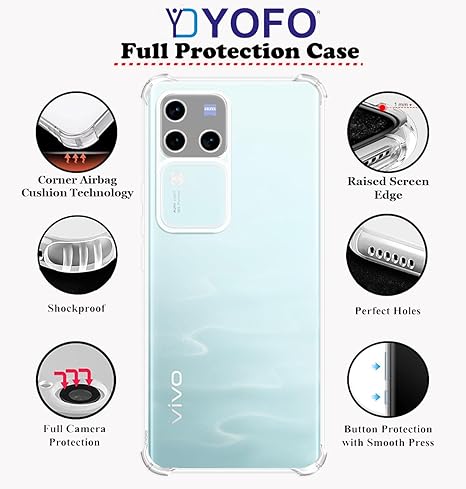 YOFO Transparent Back Cover for Vivo V30 / Vivo V30 Pro (5G)