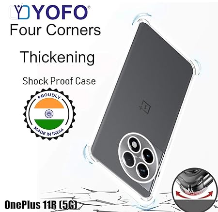YOFO Transparent Back Cover for OnePlus 11R (5G) / OnePlus ACE 2 (5G)