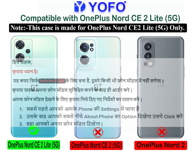 YOFO Transparent Back Cover for OnePlus Nord CE 2 Lite (5G)