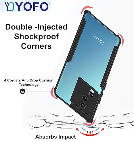 YOFO Shockproof Back Cover for iQOO Neo 7 / Neo 7 SE (5G)
