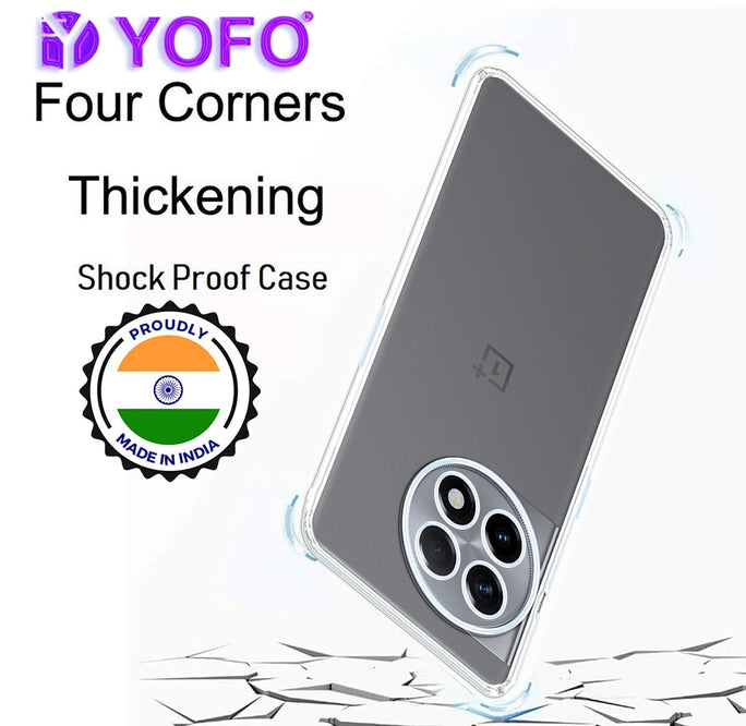 YOFO Back Cover for OnePlus 11 (Flexible|Silicone|Transparent|Full Camera Protection|Anti Dust Plug)