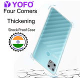 YOFO Silicon Transparent Back Cover for Realme Narzo 30A / 50A Shockproof Bumper Corner with Ultimate Protection