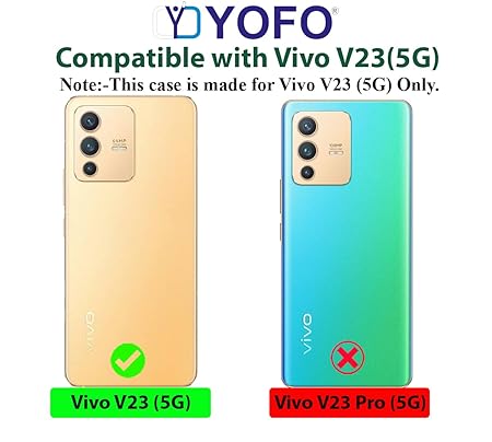 YOFO Transparent Back Cover for Vivo V23 (5G)