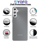 YOFO Back Cover for Samsung Galaxy A05s (Flexible|Silicone|Transparent|Dust Plug|Camera Protection)