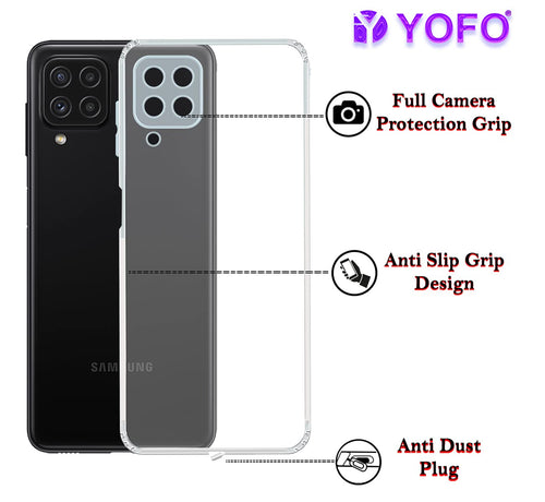 YOFO Transparent Back Cover for Samsung Galaxy A22 (4G)