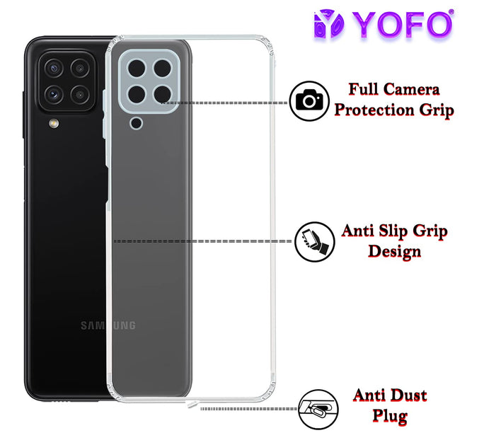 YOFO Transparent Back Cover for Samsung Galaxy A22 (4G)