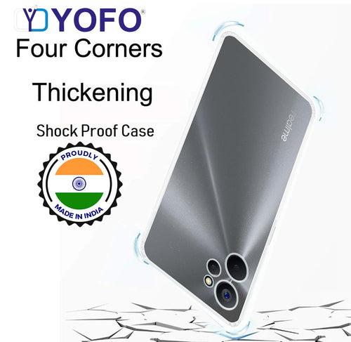 YOFO Back Cover for Realme 9i (5G) (Flexible|Silicone|Transparent|Full Camera Protection)