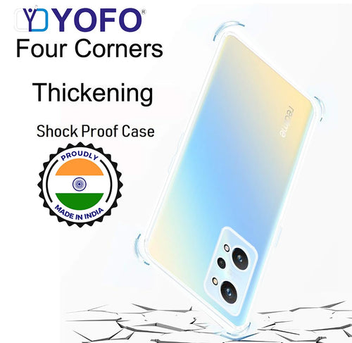 YOFO Back Cover for Realme GT Neo 2 (Flexible|Silicone|Transparent|Anti Dust Plug|Camera Protection)