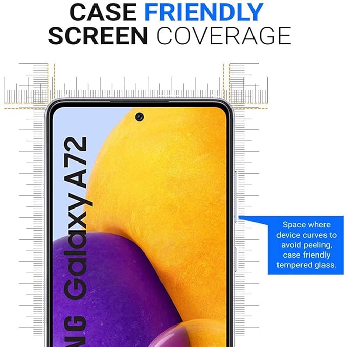 Edge to Edge Tempered Glass for Samsung A72 C/CUT