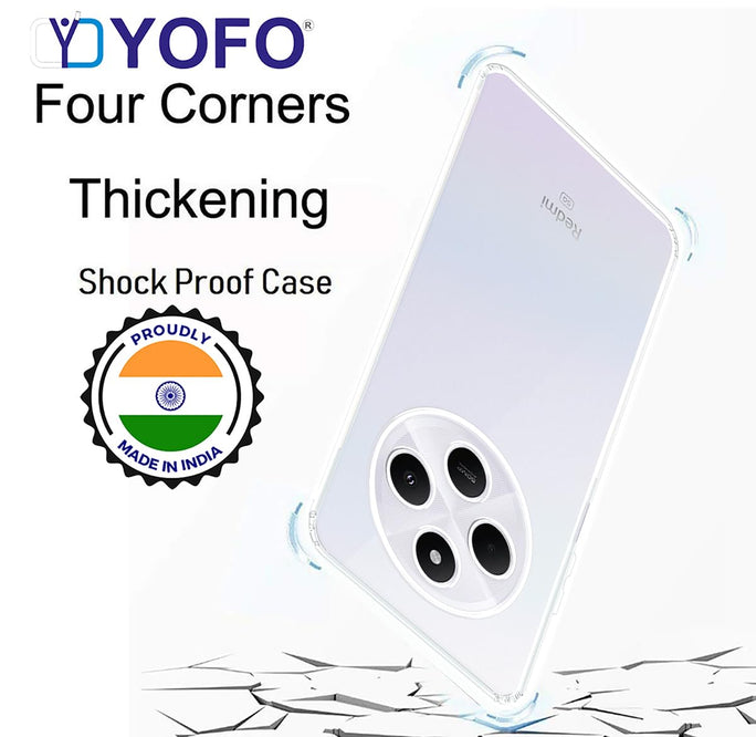 YOFO Transparent Back Cover Case for Mi Redmi A4 / Redmi 14c (5G) / Poco M7 (5G)