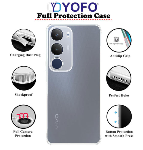 YOFO Transparent Back Cover Case for Vivo Y29 (5G)