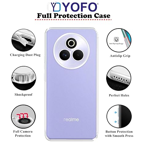 YOFO Silicon Back Cover Case for Realme P3 Pro (5G)