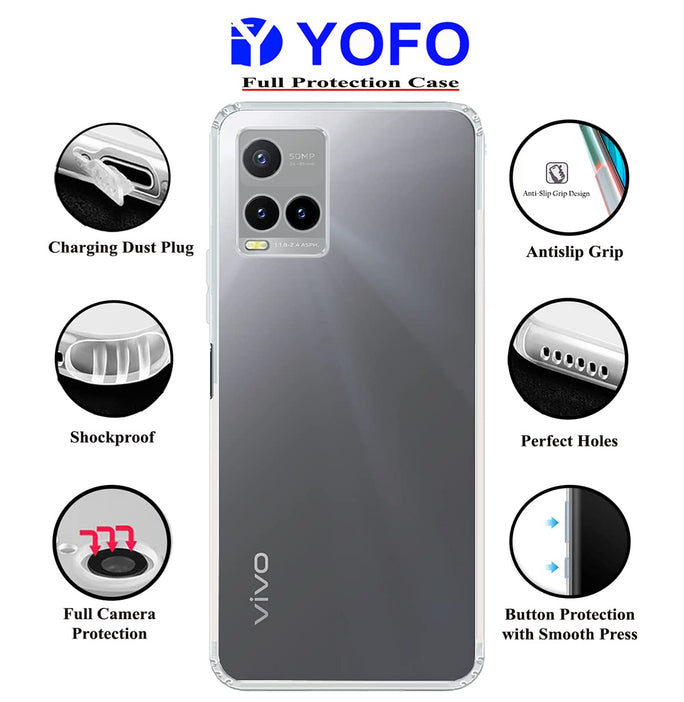 YOFO Transparent Back Cover for Vivo Y21(2021) / Vivo Y33s