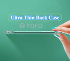 YOFO Back Cover for Apple iPhone 15 Pro (SlimFlexible|Silicone|Transparent|Camera Protection|DustPlug)
