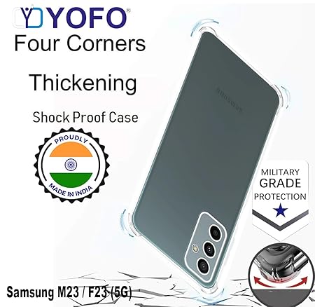 YOFO Transparent Back Cover for Samsung Galaxy M23 / F23 (5G)
