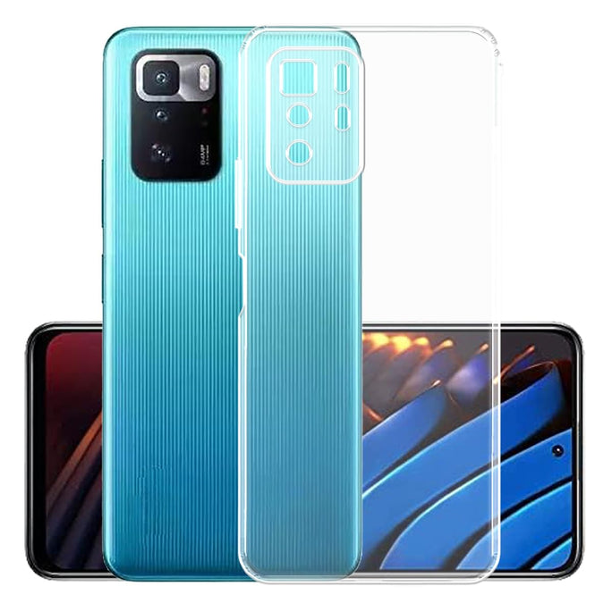 YOFO Back Cover for Poco X3 GT (5G) (Flexible|Silicone|Transparent|Full Camera Protection|Dust Plug)