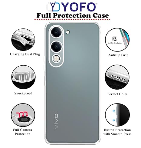 YOFO Silicon Back Cover Case for Vivo Y19e / Vivo Y04 / VivoY29s (5G)