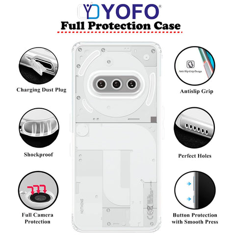 YOFO Silicone Back Cover Case for Nothing Phone 3A