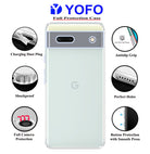 YOFO Premuim Back Cover for Google Pixel 6A (Flexible|Silicone|Transparent|Dust Plug|Camera Protection)