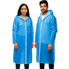 EVA Poncho Rain coat for Men & Women, Lightweight Waterproof Raincoat with Hood, Adjustable Drawstring & Snap Button Closure, Outdoor Rainwear (FREE SIZE)