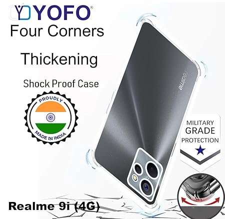 YOFO Transparent Back Cover for Realme 9i (4G)