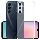 YOFO Silicon Back Cover Case for Samsung Galaxy A24 (Transparent) Camera Protection with Dust Plug