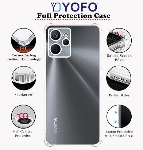 YOFO Transparent Back Cover for Realme 9i (4G)