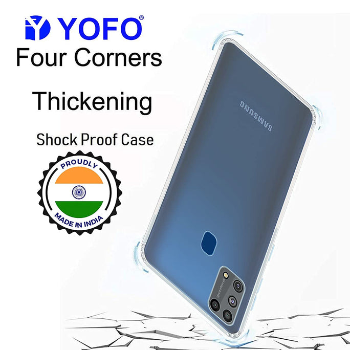 YOFO Transparent Back Cover for Samsung Galaxy M31