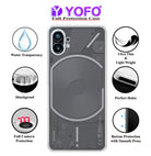 YOFO Back Cover for Nothing Phone 1 (Silicone|Transparent|Camera Protection)