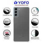 YOFO Silicon Back Cover Case for Samsung Galaxy S21 / S30 (Transparent) Camera Protection with Dust Plug