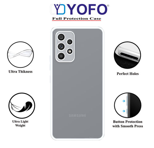 YOFO Back Cover for Samsung Galaxy A53 (5G) (Flexible|2.0MM|Silicone|Transparent|Full Camera Protection)
