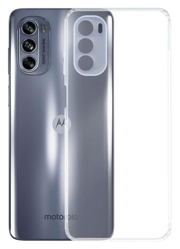 YOFO 2.0 MM Back Cover for Moto G52 (Silicone|Transparent|Camera Protection)