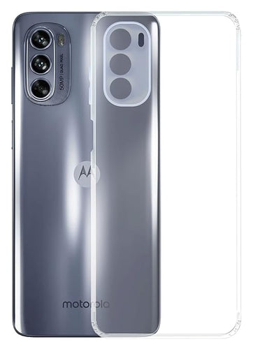 YOFO Back Cover for Motorola G82 (5G) (Silicone|Transparent|Camera Protection)