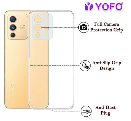 YOFO Transparent Back Cover for Vivo V23 (5G) / Vivo S12 (5G)