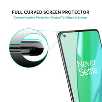 YOFO Curve Edge to Edge Full Screen Coverage Tempered Glass for " ONE + 10 PRO "- Full Glue Gorilla Glass (Black)