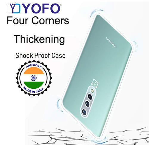 YOFO Back Cover for OnePlus 8 (2.0 MM|SlimFlexible|Silicone|Transparent|Camera Protection)